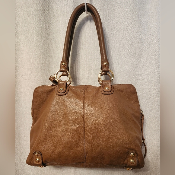 Linea Pelle Dylan Crossbody Tote "Coffee Bean" -Italian Leather-NWOT-$455 RETAIL - Picture 2 of 16